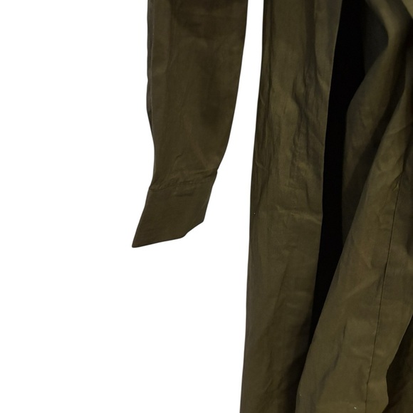 Forever 21 Olive Green Button Down Shirt with side slits - Picture 3 of 8